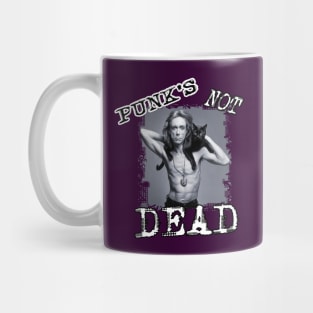 Iggy Pop + Black Cat - PUNK'S NOT DEAD Mug